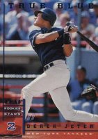 1998 Leaf Rookies & Stars #34 Derek Jeter True Blue Baseball Card