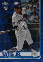 2019 Topps Chrome Update  #54 Fernando Tatis Jr. Blue Refractor Baseball Card