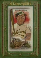 2022 Topps Allen & Ginter #12 Rickey Henderson Framed Mini Cloth Baseball Card