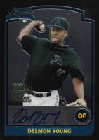 2003 Bowman Chrome Draft Picks #176 Delmon Young Autograph Baseball Card