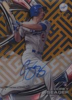 2016 Topps High Tek Autographs #HT-CSE Corey Seager Gold Rainbow Baseball Card