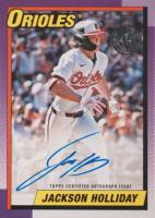2025 Topps 1990 Topps Baseball Autographs #90AJH Jackson Holliday Baseball Card