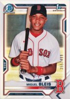 2021 Bowman Chrome Prospects #BCP167 Miguel Bleis Refractor Baseball Card