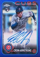 2024 Topps Chrome Rookie Autographs #RAPC Pete Crow-Armstrong Purple Refractor Baseball Card