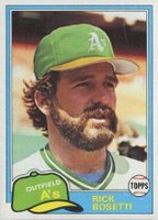 1981 Topps #741 Rick Bosetti Traded Baseball Card