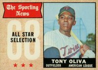 1968 Topps #371 Tony Oliva All-Star Baseball Card