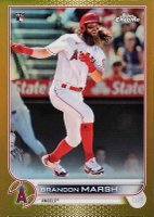 2022 Topps Chrome #133 Brandon Marsh Gold Refractor Baseball Card