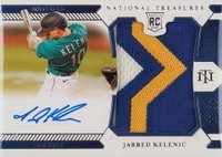 2021 Panini National Treasures #245 Jarred Kelenic Material Signature Baseball Card