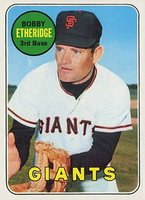 1969 Topps #604 Bobby Etheridge Baseball Card