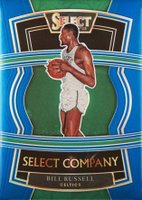 2021 Panini Select Select Company #16 Bill Russell Blue Prizm Basketball Card