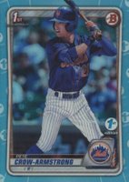 2020 Bowman Draft 1st Edition #BD72 Pete Crow-Armstrong Sky Blue Foil Baseball Card