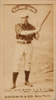1887 Old Judge #478-6b John Ward Bat at ready-looking/L-Capt. John-N.Y's Baseball Card