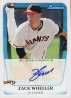 2010 Bowman Prospects Autograph #BPAZW Zack Wheeler Baseball Card