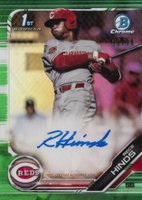 2019 Bowman Draft Chrome Draft Picks Autograph #CDARH Rece Hinds Green Refractor Baseball Card