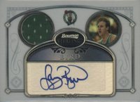 2006 Bowman Sterling #31 Larry Bird Signed Jersey-Refractor Basketball Card