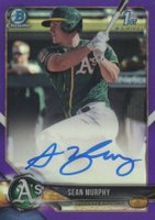 2018 Bowman Prospects Autographs Chrome #SMU Sean Murphy Purple Refractor Baseball Card