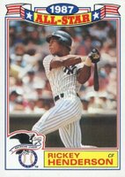 1988 Topps All-Star Glossy Set of 22 #7 Rickey Henderson Baseball Card