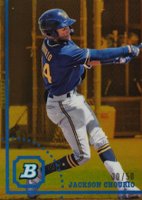 2022 Bowman Heritage Chrome Prospects #106 Jackson Chourio Gold Refractor Baseball Card