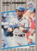 1989 Fleer Glossy #49 Darryl Strawberry Baseball Card