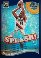 2023 Panini Donruss Optic Splash #15 Scoot Henderson Purple Basketball Card