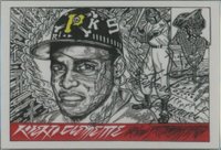 2020 Topps Project 2020 #68 JK5/Roberto Clemente Silver Frame Artist Proof Baseball Card