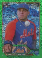 2023 Topps Chrome #203 Francisco Alvarez SP-Green Speckle Refractor Baseball Card