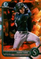 2022 Bowman Chrome Sapphire Edition Prospects #BCP189 Harry Ford Orange Baseball Card
