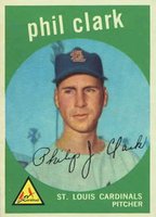 1959 Topps #454 Phil Clark Baseball Card