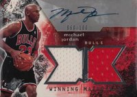 2004 SPx Winning Materials #WMAMJ Michael Jordan Signed Jersey Basketball Card