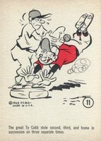 1963 Gad Fun Cards #11 Ty Cobb Baseball Card
