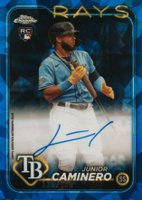 2024 Topps Chrome Sapphire Chrome Sapphire Autographs #CSAJCA Junior Caminero Baseball Card