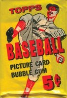 1956 Topps #WP Wax Pack 5 Cent Baseball Card