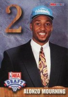 1992 Hoops Draft Redemption #B Alonzo Mourning Basketball Card