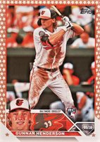 2023 Topps Complete Set #206 Gunnar Henderson Gold Star Baseball Card