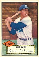 1952 Topps #37b Duke Snider Black Back Baseball Card