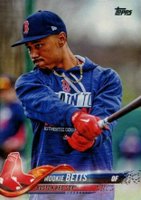 2018 Topps #140 Mookie Betts With Bat Baseball Card