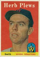 1958 Topps #109 Herb Plews Baseball Card