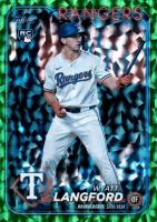 2024 Topps Update #US341 Wyatt Langford Green Crackle Foil Board Baseball Card