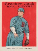 1915 Cracker Jack #121 Hub Perdue Baseball Card
