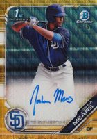 2019 Bowman Draft Chrome Draft Picks Autograph #CDAJM Joshua Mears Gold Wave Refractor Baseball Card