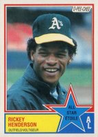 1983 O-Pee-Chee #391 Rickey Henderson All-Star Baseball Card