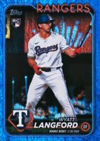 2024 Topps Update #US341 Wyatt Langford Blue Holo Foilboard Baseball Card