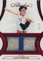 2022 Panini Flawless Dual Patches #DPLA Luis Aparicio Ruby Baseball Card