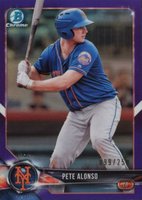 2018 Bowman Prospects Chrome #137 Pete Alonso Purple Refractor Baseball Card