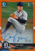 2018 Bowman Draft Chrome Draft Picks Autographs #CDACM Casey Mize Orange Refractor Baseball Card