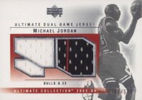 2003 Ultimate Collection Dual Game Jersey #MJ-2J Michael Jordan Basketball Card