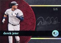 2024 Topps Diamond Icons Black Polychromatink #BPADJ Derek Jeter Red-Silver Ink Baseball Card