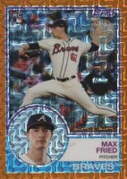 2018 Topps Silver Pack 1983 Chrome Promo #49 Max Fried Orange Refractor Baseball Card