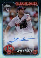 2024 Topps Chrome Rookie Autographs #RAGW Gavin Williams Refractor Baseball Card
