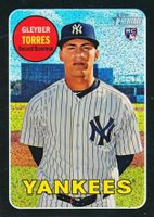 2018 Topps Heritage  #603 Gleyber Torres Chrome-Black Refractor Baseball Card